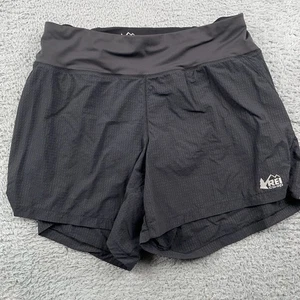 REI Co Op Shorts Womens Small Black Swiftland High Rise Active Running Lined - Picture 1 of 11