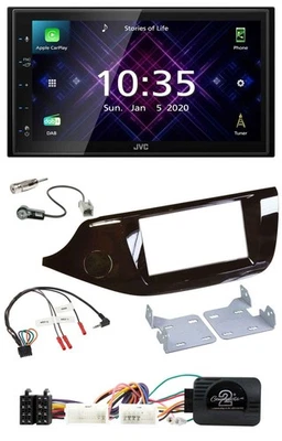 JVC DAB 2DIN Lenkrad Bluetooth USB Autoradio für Kia Ceed ab 2012 glänzend ohne - Bild 1 von 4