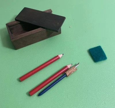 American Girl Pleasant Company Samantha School Box Pencils Nib Cork Wiper - Image 1 of 4