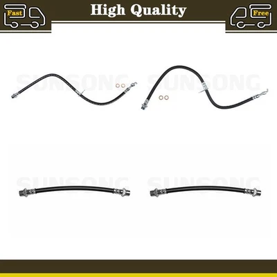 Línea de freno de manguera de freno delantera trasera 4 para Toyota Matrix 1,8 L Pontiac Vibe 1,8 L Foto 1 de 4
