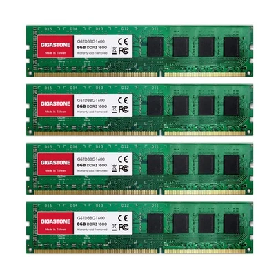 [Memory DDR3] Gigastone Desktop PC Memory DDR3 8GBX4 (32GB) DDR3-1600MHZ PC3-128 - Image 1 of 4