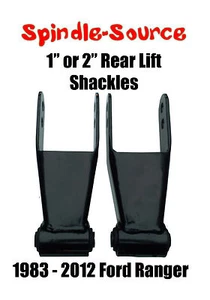 1" 2" Lift Shackles SET FOR 1983 - 2012 Ford Ranger RB Style Bushing NO SQUEAK - Picture 1 of 1