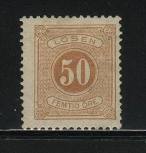 SCHWEDEN HINGED J21 Perf 13 Wert 10,50 $ - Bild 1 von 1