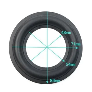 2PCS3.5" 3" 3.5inch 84mm Speaker Surround Rubber Woofer Edge Audio Repair - Picture 1 of 3