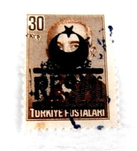 Turquía #O22 Sobreimpreso en Tipo A178, Usado/Bien, Pres, Ismet Inonu - Imagen 1 de 1