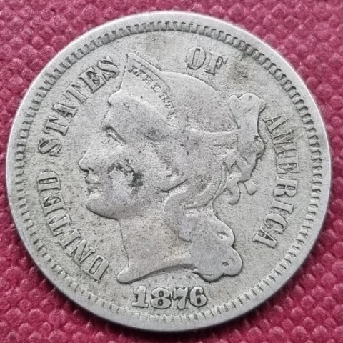 1876 Three Cent Nickel 3c Better Grade #53887 Cover