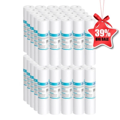 1/5/10/20/25/50 Micron 10" x 2.5" PP Sediment Water Filter Whole House Cartridge - Image 1 of 4