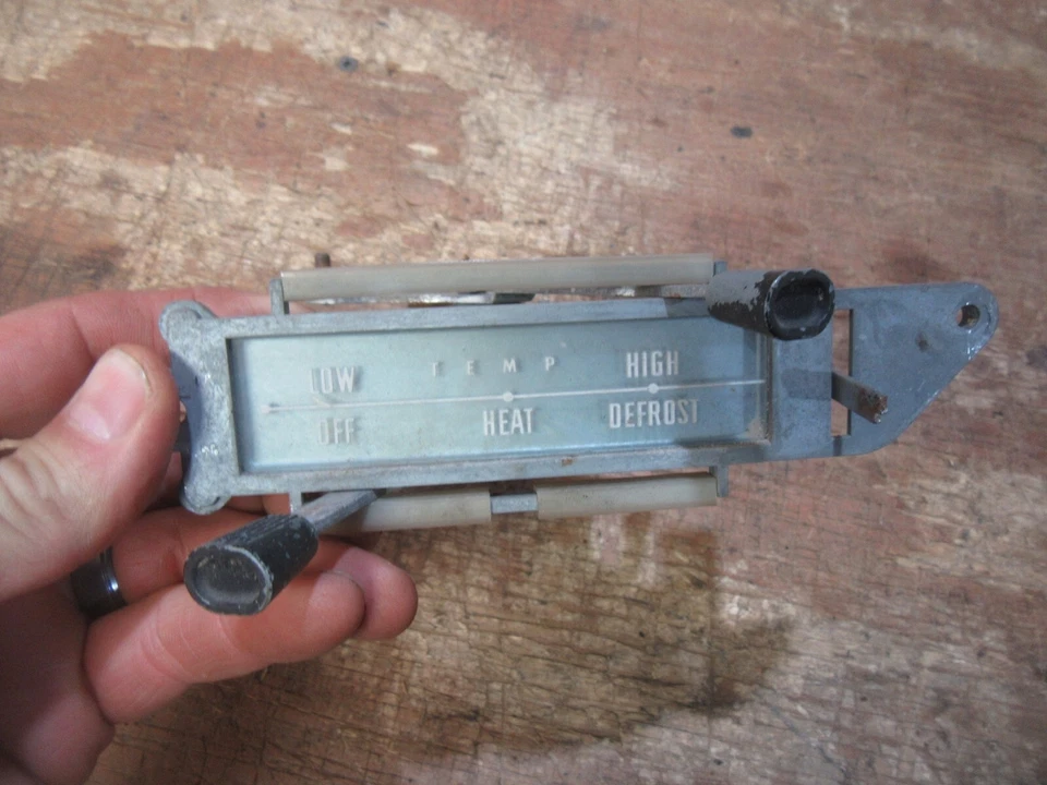 Ford Galaxie 1961 panel de tablero interior calefacción palanca de control unidad moldura cara  Foto 1 de 3