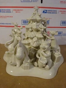 Disney Winnie The Pooh Tree Trimming Party Christmas Lenox Figure Unpainted - Picture 1 of 17
