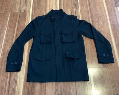 Chaqueta chaquetón de lana negra mediana EZEKIEL Black Label para hombre Foto 1 de 4