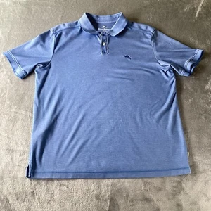 Tommy Bahama Polo Men’s Large Supima Cotton Blue Short Sleeve - Picture 1 of 9