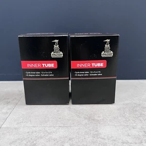 Raleigh Bicycle Inner Tube 12” 1/2 x 2 1/4" 45 Degree Schrader Valve X2 Pack New - Picture 1 of 5