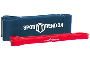 Powerband Klimmzugband Fitnessband Resistance Band Widerstandsbänder Blau & Rot - Bild 1 von 12