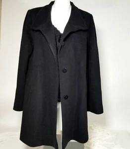 Fleurette Jacket Coat Loro Piana Wool 14 Black Long Dress Gothic Punk Cosplay - Picture 1 of 12