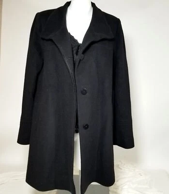 Fleurette Jacket Coat Loro Piana Wool 14 Black Long Dress Gothic Punk Cosplay - Image 1 of 4