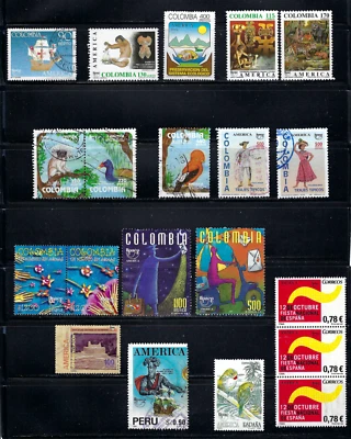 ''AMERICA- UPAEP''.  COLOMBIA.- ECUADOR.- PERU. SPAIN.-   USED- MNH  {20} - Image 1 of 3