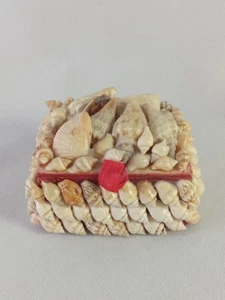 Vintage Sea Shell Encrusted Trinket Box - Picture 1 of 6
