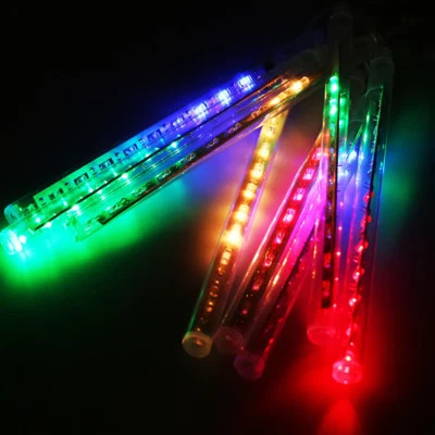 LED Meteor Shower Lights Outdoor Falling Rain Drop Icicle for  for Tree Wedding - Image 1 of 4