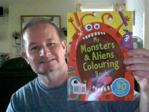 MY MONSTERS & ALIENS COLOURING BOOK BIRTHDAY CHRISTMAS KIDS CREATIVE 3 UK POST - Picture 1 of 3