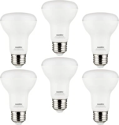 LED R20 Reflector Bulb  8 Watts E26 Base 110° Beam Angle 5000K Daylight - 6 Pack - Image 1 of 2
