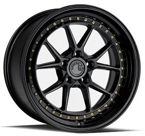 18x9.5 Aodhan DS08 5x114.3 +30 Flow Forged Black Rims (Set of 4) - Picture 1 of 3
