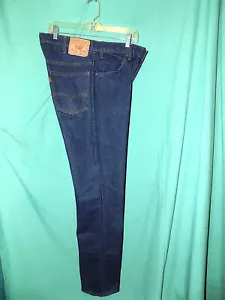 Ecc! JEANS VINTAGE LEVI'S USA 519-0217, TALON 42 ZIP, LINGUETTA ARANCIONE, REALE 35 x 33 - Foto 1 di 11