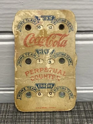 Винтажная бейсбольная карточка Coca-Cola Perpetual Counter J.B. Carroll начало 1900-х - Изображение 1 из 4