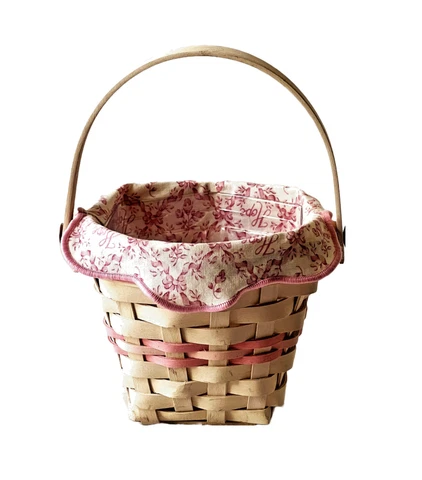 Longaberger Breast Cancer Awareness Horizon of Hope Hexagon Basket w/Liner 2001 Cover