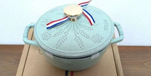 Staub Enameled Pot Wa-NABE Margaret S size 16cm Cast Iron France JP - Picture 1 of 4