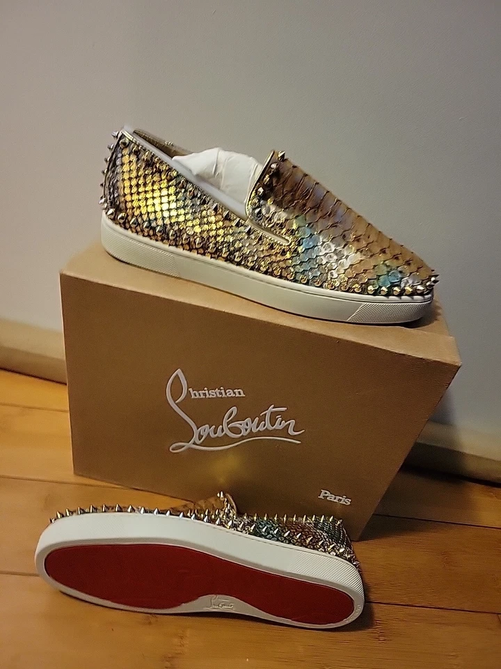 Barco Christian Louboutin multicolorido Python Pik - Imagem 1 de 1