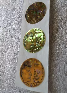 1990er Jahre Beavis and Butthead Gold Aufkleber (5) - Bild 1 von 2