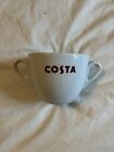 COSTA Two Handled Mug Large Coffee Cup White Chunky 2018 Excellent Condition