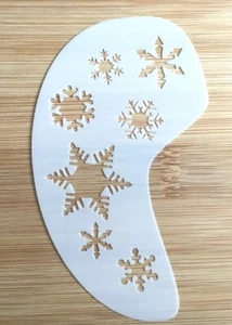 Face paint stencil reusable washable snowflakes frozen face cheek 11 cm x 7 cm - Picture 1 of 4