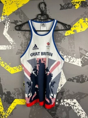 Camiseta Gran Bretaña Juegos Olímpicos Camisa Sin Mangas Adidas Talla 10 || S ig93 Foto 1 de 4