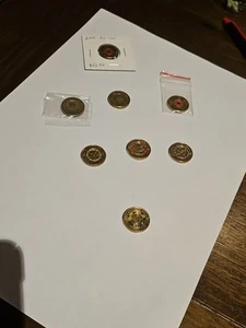 8 X Color $2 Coins 2012/22 ANZAC, Armistice, Comm Games, Rembrance, Wiggles. - Picture 1 of 9