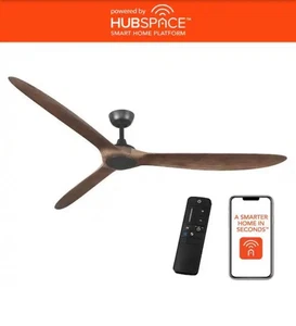 Home Decorators Tager 72 in. Indoor/Outdoor Matte Black Smart Ceiling Fan - Picture 1 of 6