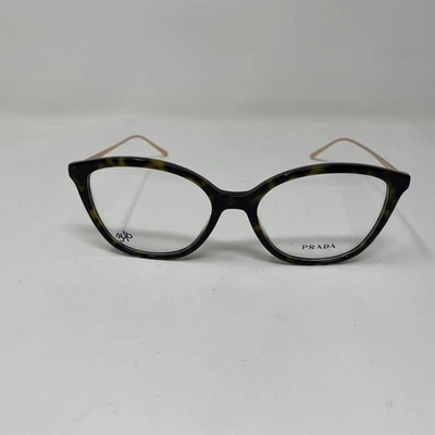 PRADA  VPR 11V 53-17-140 2AU TORTOISE GOLD ITALY EYEGLASSES Y598 - Image 1 of 4