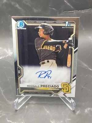 2021 Bowman Chrome-Reginald Preciado CPA-RPR-1st Bowman Auto - Image 1 of 2