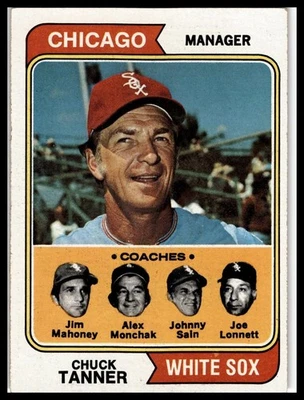 1974 Topps #221 White Sox Field Leaders (Chuck Tanner / Joe Lonnett - Image 1 of 2