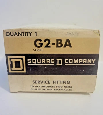 Square D G2-BA 铝复式维修配件插座盒 NOS — 第 1/2 张图片