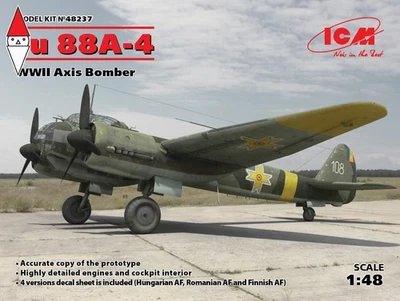 ICM 1/48 JU 88A-4 WWII AXIS BOMBER - Immagine 1 di 2