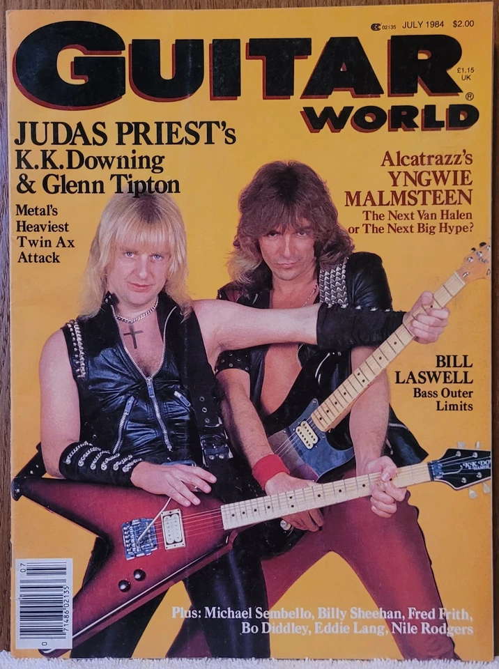 Guitar World Magazine July 1984 Judas Priest's KK Downing & Glenn Tipton - Image 1 of 1
