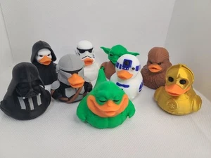 Darth Vader Duck Mini Size Star Wars Mando Gift Birthday Nerd Geek Yoda Lot Of 9 - Picture 1 of 3