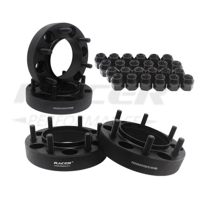 4pcs 32mm Black Forged Knurled Wheel Spacers 6x139.7 106mm CB M12x1.5 FJ Cruiser - Imagem 1 de 3