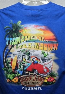 Ron Jon Surf Shop Shirt Childs M From Surfs Up Till Sundown Cozumel VTG - Picture 1 of 9