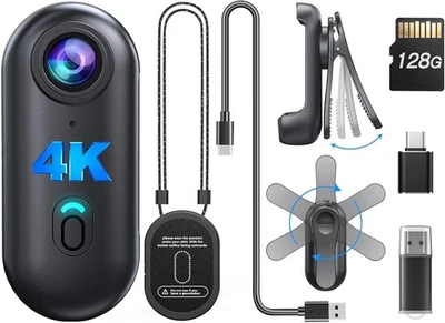 Mini Body Kamera, tragbare Action Body Cam, Daumengröße Freisprechkamera Aufnahmekamera - Bild 1 von 4