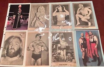 **LOTE DE 8 FOTOS-FOTOGRAFÍAS VINTAGE WWWF/WWF/NWA** REVISTA DE LUCHA LIBRE PROFESIONAL EN BLANCO Y NEGRO Foto 1 de 4
