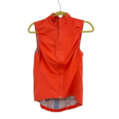 RAPHA Women's Souplesse Lightweight Rain Gilet Size Small Orange Zip Up - Image 1 of 4