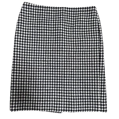 De Colección Ralph Lauren Falda Recta Lana Para Mujer 10 Pata de Gallo Etiqueta Tartán Y2K Foto 1 de 4