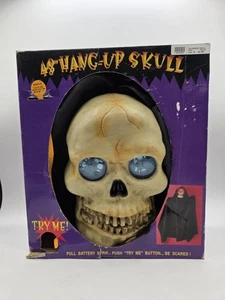 Animated Lighted Halloween Skull Eyes Light Up Talks 48"  Tested - Picture 1 of 10
